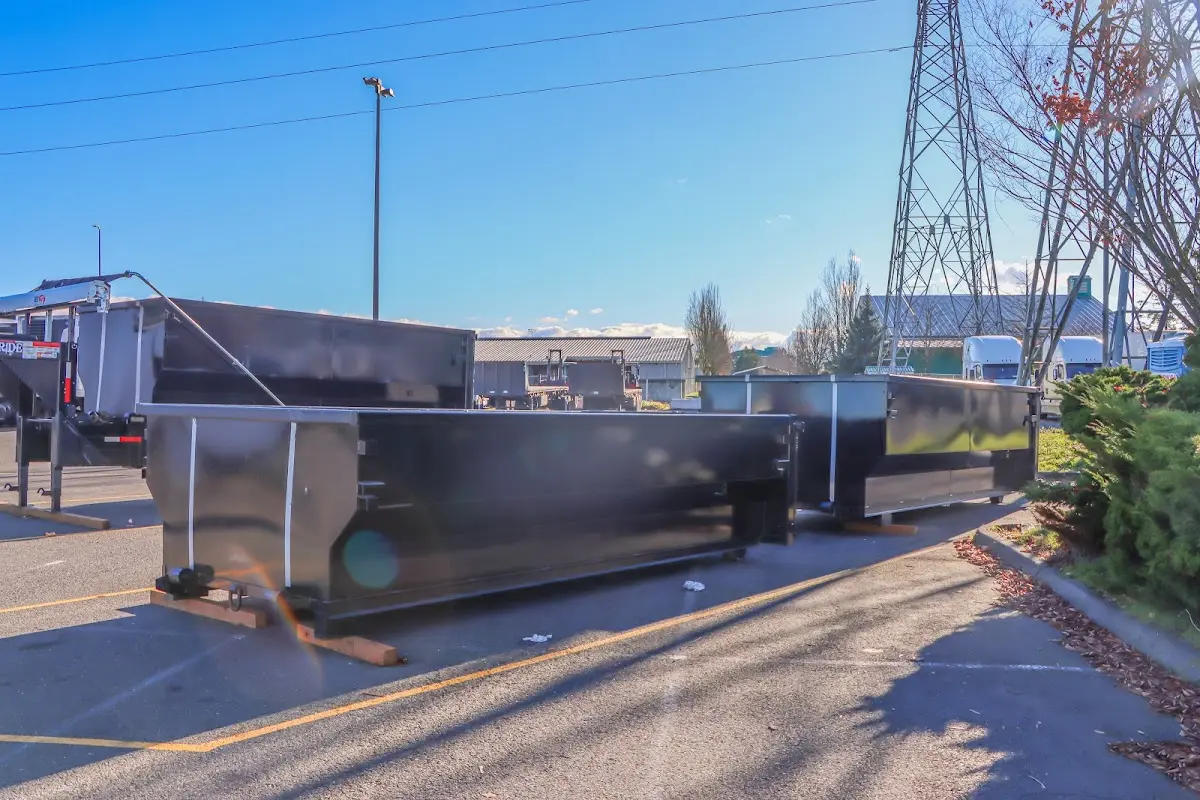 Roll-off dumpster ready for waste disposal at job site for Estate Cleanout Dumpster Rental in Shepherdsville